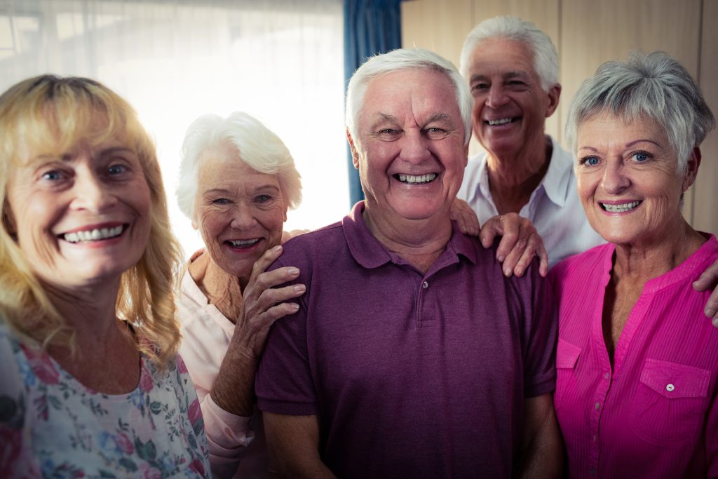 group of seniors smiling